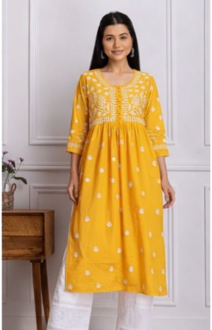 Ethnic Elegance Mustard Saree